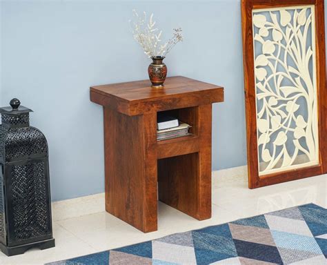Buy Portugal Wood Bedside Table Online on Furniselan