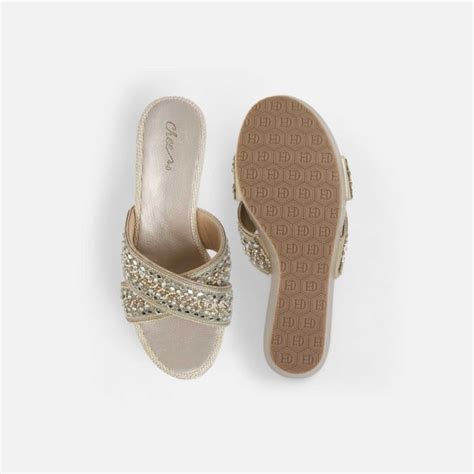 Buy Cheemo Women Gold Ethnic Slip Ons Online | SKU: 92-285-15-40 ...