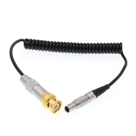 DRRI BNC to Lemo 5 pin Male Coiled Cable ARRI Alexa TIME Code Cable for ...