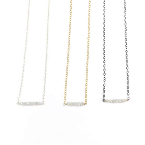 DIAMOND BAR NECKLACE – Oie Jewelry