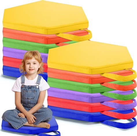 Amazon.com: Suzile 12 Pcs 12'' Floor Cushions for Classroom Flexible ...