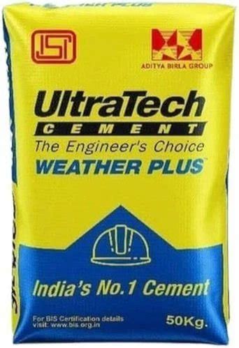 50kg Ultratech Weather Plus Cement Supplier from Cuttack