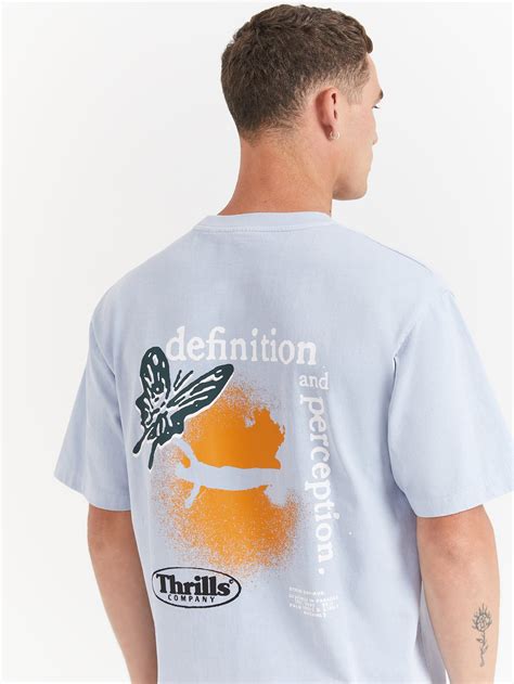Thrills Definition Oversized Fit T-Shirt Baby Blue