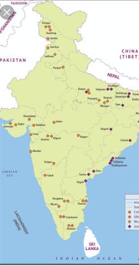 cotton textile in map - Brainly.in