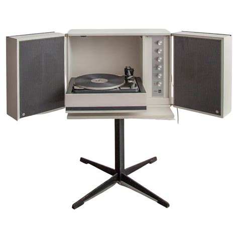 1970s White WEGA HiFi Dual Design Console Turntable Record Player ...
