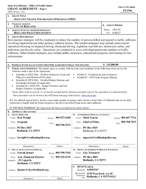 Fillable Online OTS STEP Grant Agreement FY17-18 - Wildomar Connected ...
