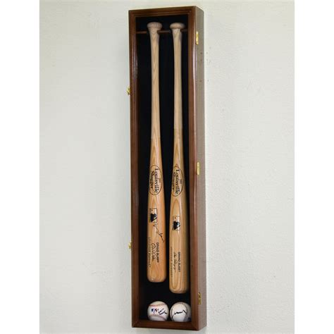 Two Baseball Bat And Ball Wood Cabinet Display Case | Free Shipping ...