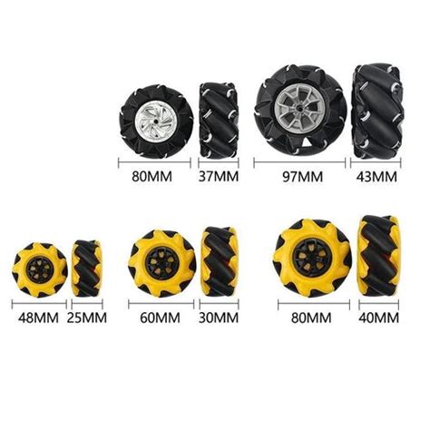 Buy 4pcs 80mm Mecanum Wheel Set – Omni Drive Wheels for TT Motor Robots