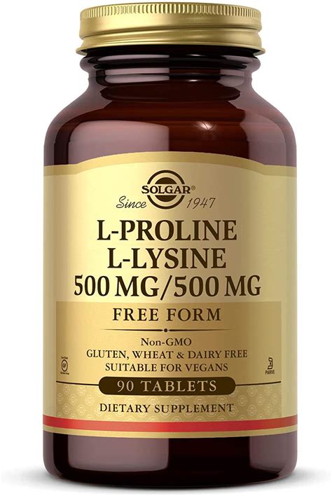 Solgar L-Proline/-Lysine Tablets, 500 mg, 90 Count : Amazon.in: Health ...