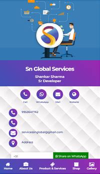 Free Digital Visiting Card | Mini Website | Free Digital Business Card ...