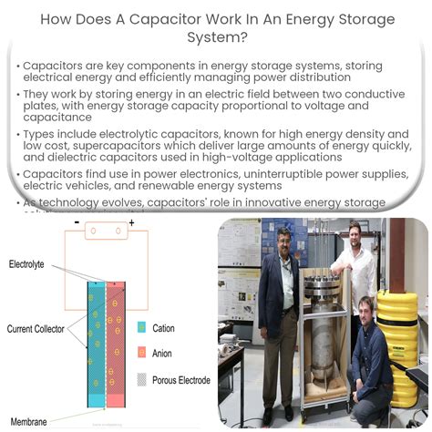 How does a capacitor work in an energy storage system?