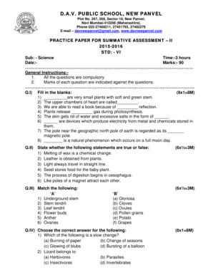 PRACTICE PAPER FOR SUMMATIVE ASSESSMENT II - Fill and Sign Printable ...