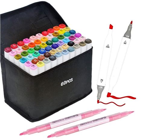 Wynhard Alcohol Markers 60 Colours Art Markers Brush and Chisel Sketch ...