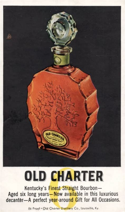 1948?.Old Charter Holiday Tree Decanter Bottle Ad | Alcohol marketing ...