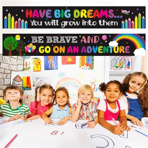 Motivational Banner Posters Classroom Decorations Positive Banner ...