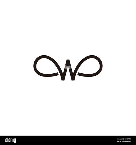 letter w loop wings line logo vector Stock Vector Image & Art - Alamy