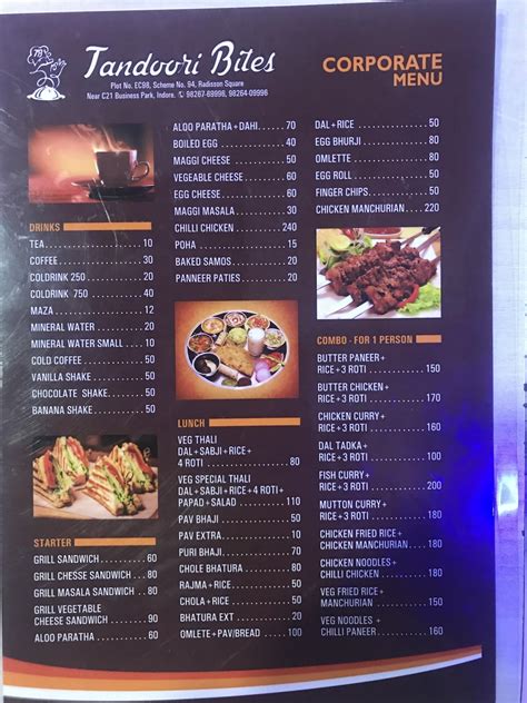 Menu at Tandoori Bites, Indore