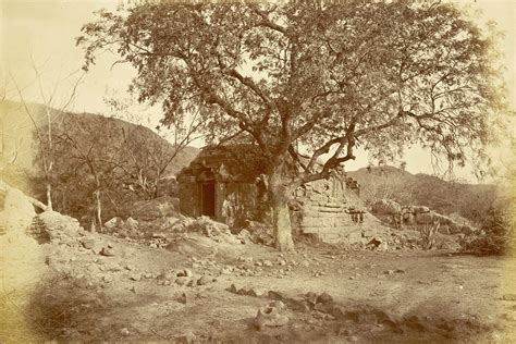 Ruined Jain temple in Patan, Khandesh District, Maharashtra - c1885 ...