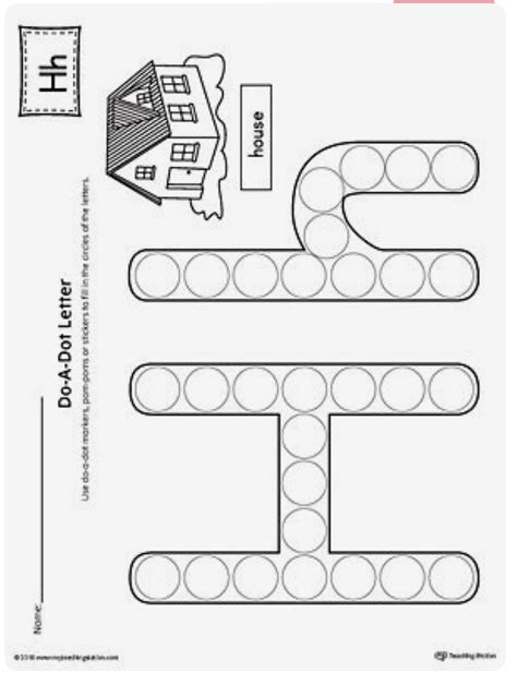 Letter H Activity Sheets - Letter Language Tips
