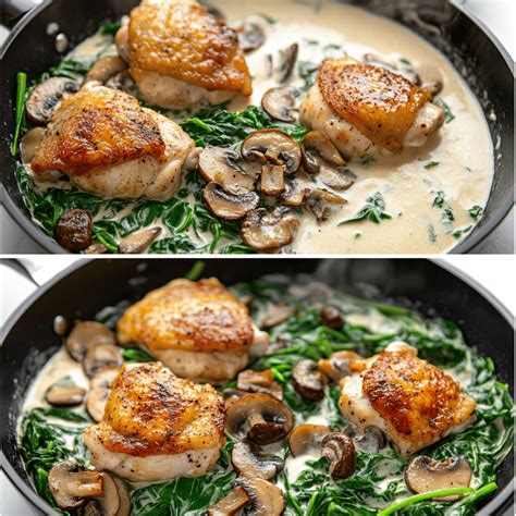 Chicken Spinach and Mushroom Recipes – 5-Star Creamy Winner - Fresh ...