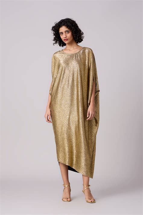 Buy Aurelia Dress Textured Metallic Gold - Scarlet Sage