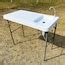 Gaierptone 45.5-in Off-white Plastic Rectangle Folding Picnic Table in ...