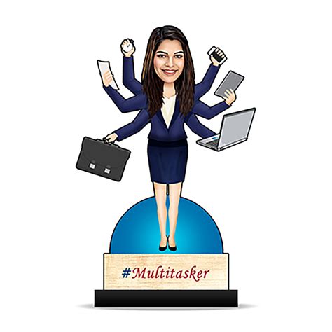 Multitasking Lady Caricature – Foto Factory Gifts