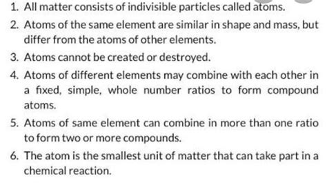 write the postulates of dalton's atomic theory. - Brainly.in