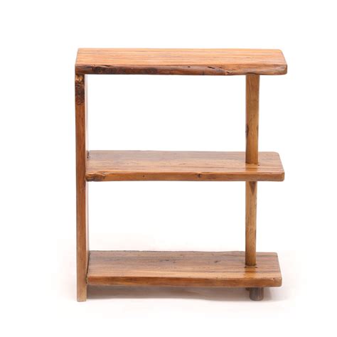Heritage Finish Teak wooden Compact Shelf Rack – Woodshala