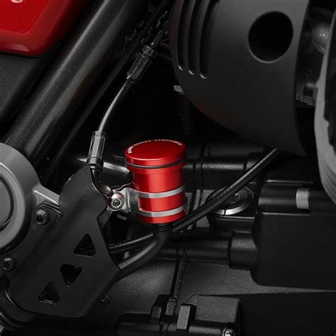 Rizoma Vulcan Red Anodized Rear Brake Fluid Reservoir Triumph Trident ...