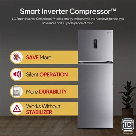 LG 322 L Frost Free Double Door 3 Star Convertible Refrigerator with Wi ...