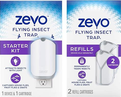 Zevo Flying Insect Trap for Indoors: Light Trap Captures Fruit Flies ...