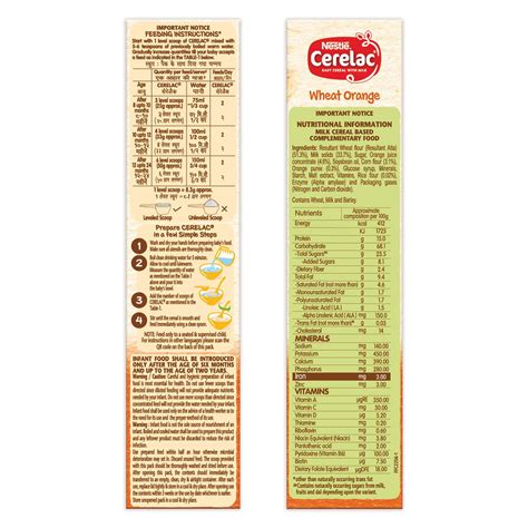 Buy NESTLE CERELAC BABY CEREAL WITH MILK WHEAT ORANGE FROM 8 TO 24 ...