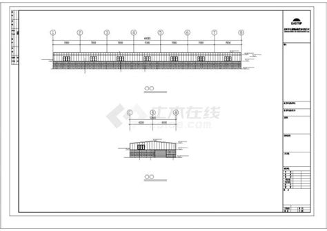 滁州市某代行棉花加工厂单层钢结构厂房全套建筑设计CAD图纸_工业厂房_土木在线