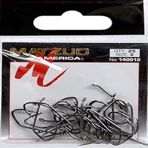 Buy Matzuo Sickle Baitholder Offset Down Eye Hook, Black Chrome, 2 ...