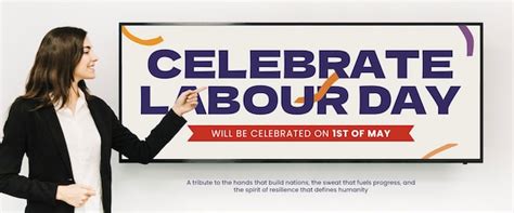 Working woman banner labour day collage | Premium Photo