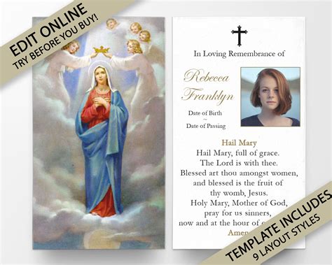 Funeral Cards Catholic at Doyle Branan blog