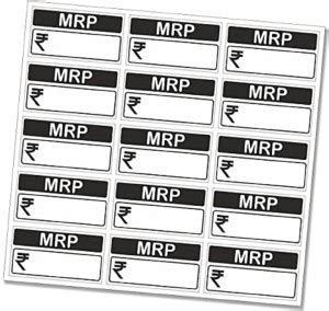 RAIMO 4 cm MRP STICKERS BLACK Self Adhesive Sticker Price in India ...
