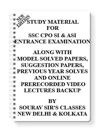Buy STUDY MATERIAL ON SSC CPO (Staff Selection Commission Central ...