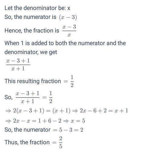 the numerator of a fraction is 3 less than its denominator . if 1 is ...