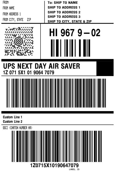 Ups Shipping Labels Printable
