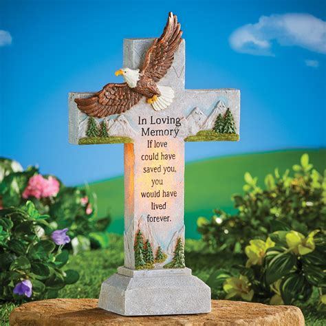 Collections Etc Solar Powered Majestic Soaring Bald Eagle Memorial ...