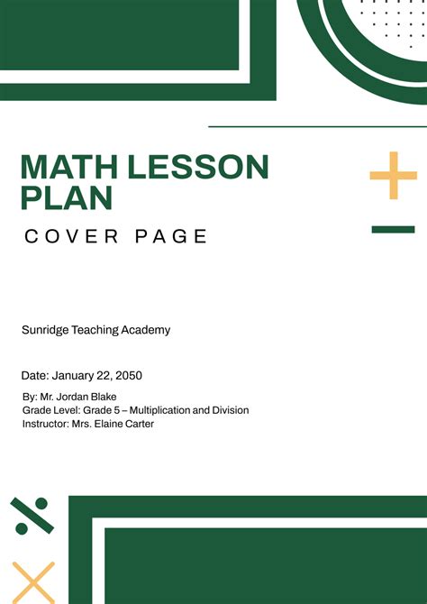 Free Maths Cover Page Templates to Edit Online