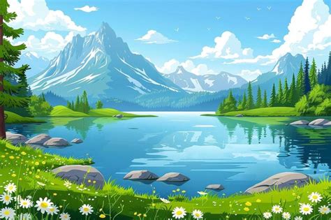 Natural landscape background for video conferencing | Premium AI ...