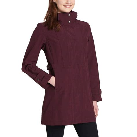 Buy Kirkland Signature Ladies' Trench Rain Jacket, Variety (S, Merlot ...