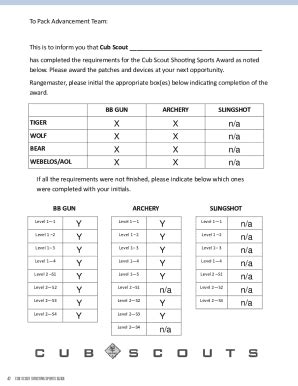 Fillable Online SCOUT NAME: HOME PACK #: Fax Email Print - pdfFiller