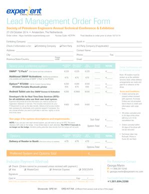 Fillable Online spe Experient Lead Retrieval Order Form - The Society ...