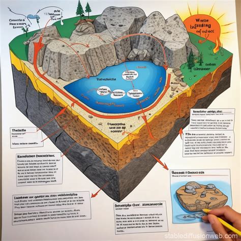 create a labeled diagram of the the rock cycle Prompts | Stable ...