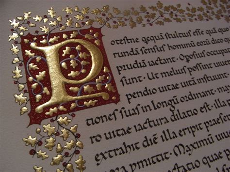 Calligrafia in Carolina minuscola con capolettera miniata - Italian ...