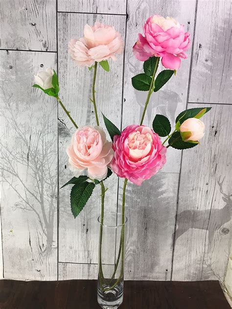 Buy JustDecors Fabric Artificial Rose Flower Bunch for Home, Office ...